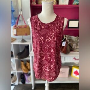 Lululemon Maroon Lace Tank size 8